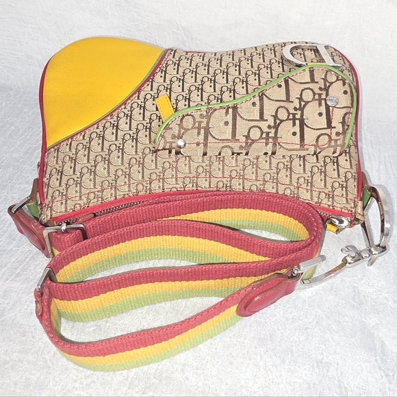 Auth Dior Rasta Trotter Saddle Bag - Picture 10 of 12
